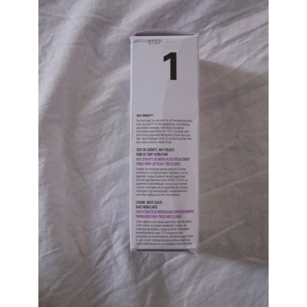 UOMA Beauty Say What?! Weightless Matte Hydrating Foundation White Pearl T2C 1oz